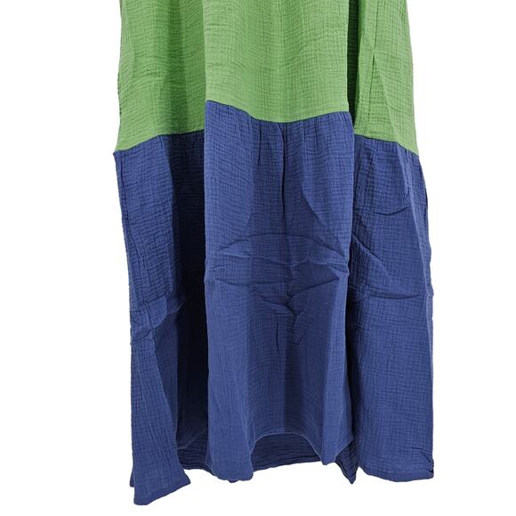 Marine Layer Womans size L Corinne Maxi Dress Rainbow Colorblock Sleeveless NEW - Picture 3 of 8